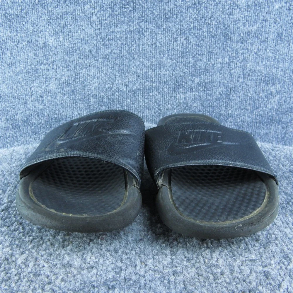 Nike  Men Slide Sandals Size 8 Medium Black Synthetic‎ Slip On